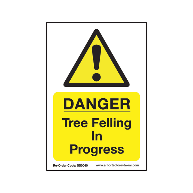 SS0040 Corex Safety Sign - Tree Felling In Progress - Treehog