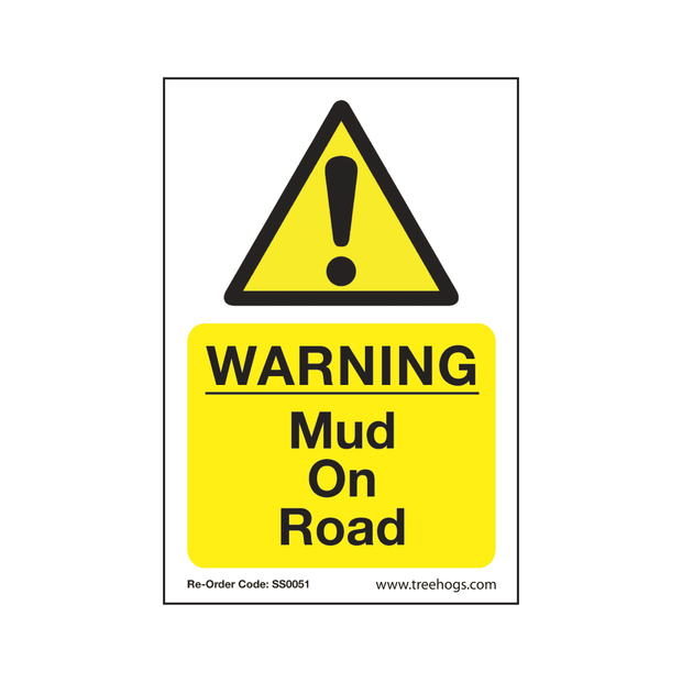 SS0051 Corex Safety Sign - Warning Mud On Road - Treehog