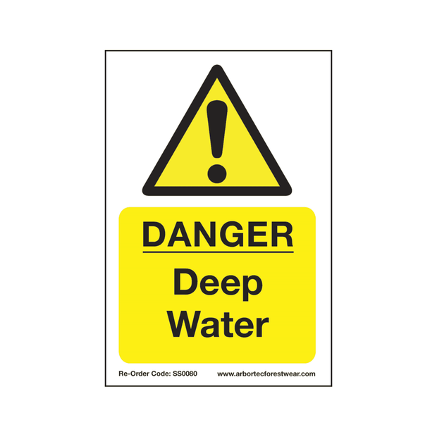 SS0080 Corex Safety Sign - Danger Deep Water - Treehog