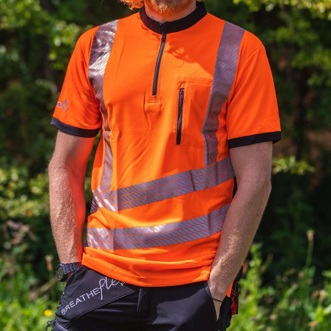 THHV2000 Short Sleeve T-Shirt Hi-Vis Orange - Treehog