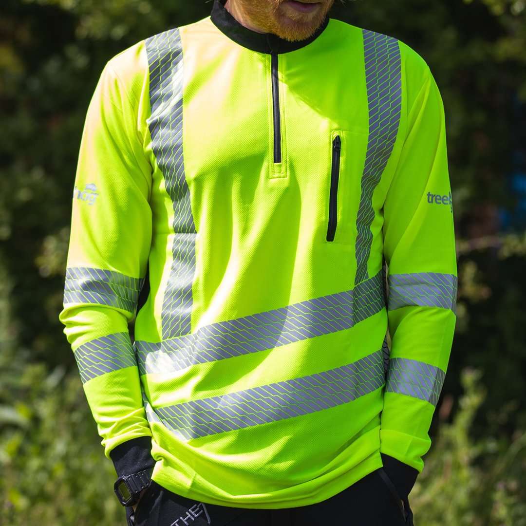 THHV2010 Long Sleeve T-Shirt Hi-Vis Yellow Treehog - Treehog