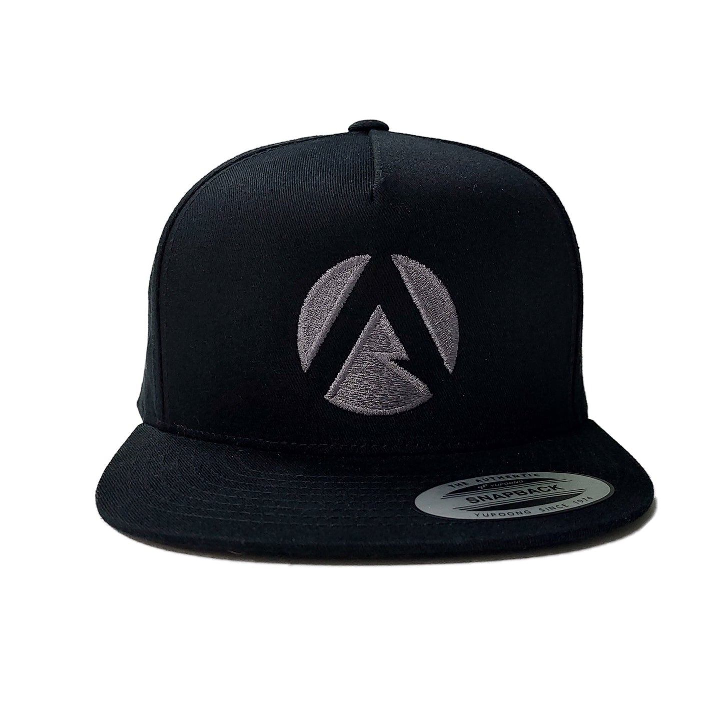 AT051 - Baseball Cap Classic Shape Front Icon - Black/Grey - Treehog