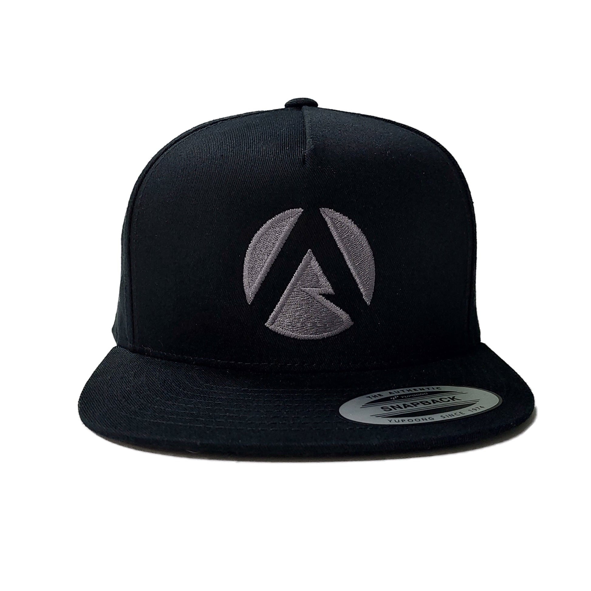 AT051 - Baseball Cap Classic Shape Front Icon - Black/Grey - Treehog