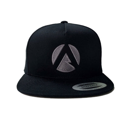 AT051 - Baseball Cap Classic Shape Front Icon - Black/Grey - Treehog
