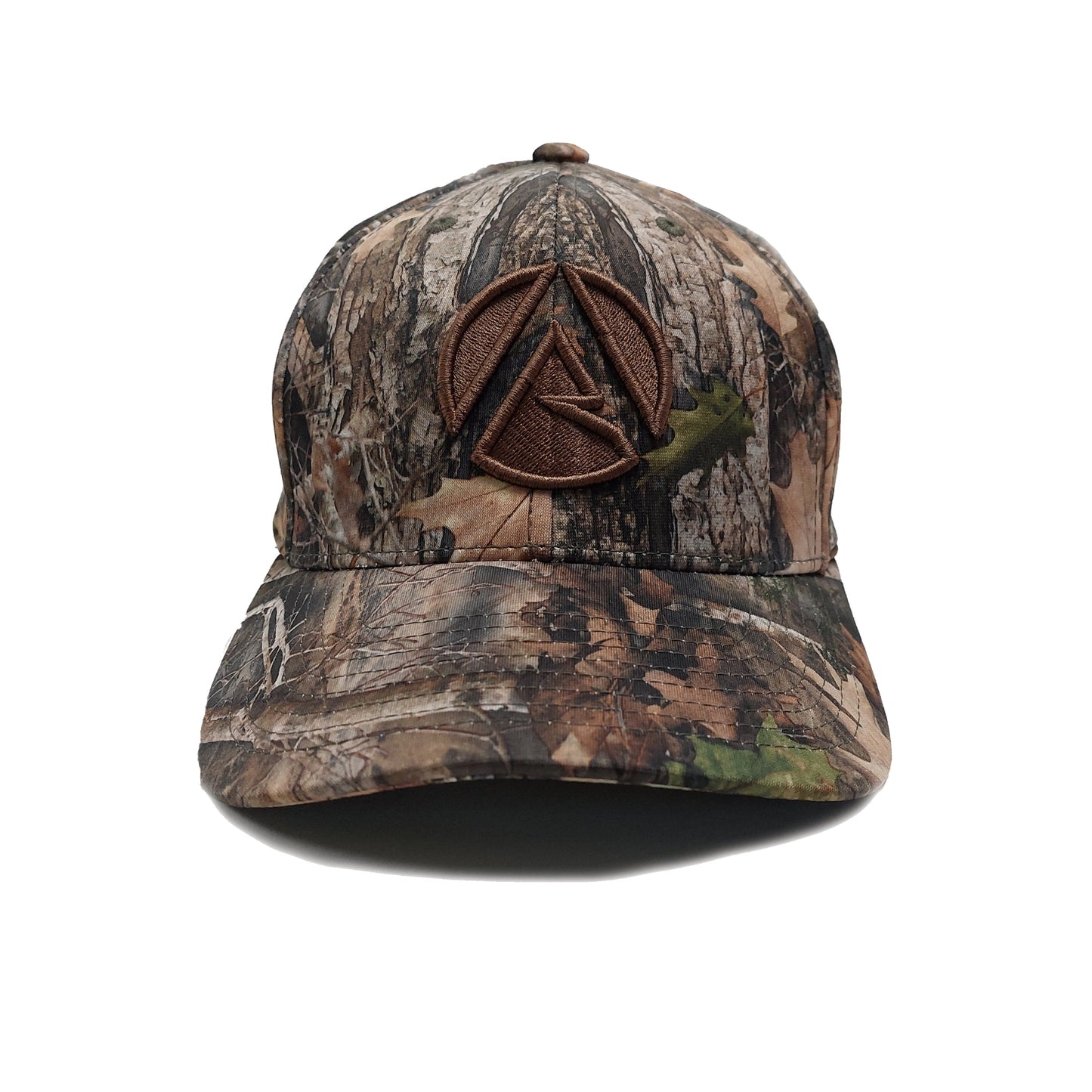 AT052 - Baseball Cap Curved Peak Front Icon - Camo - Treehog