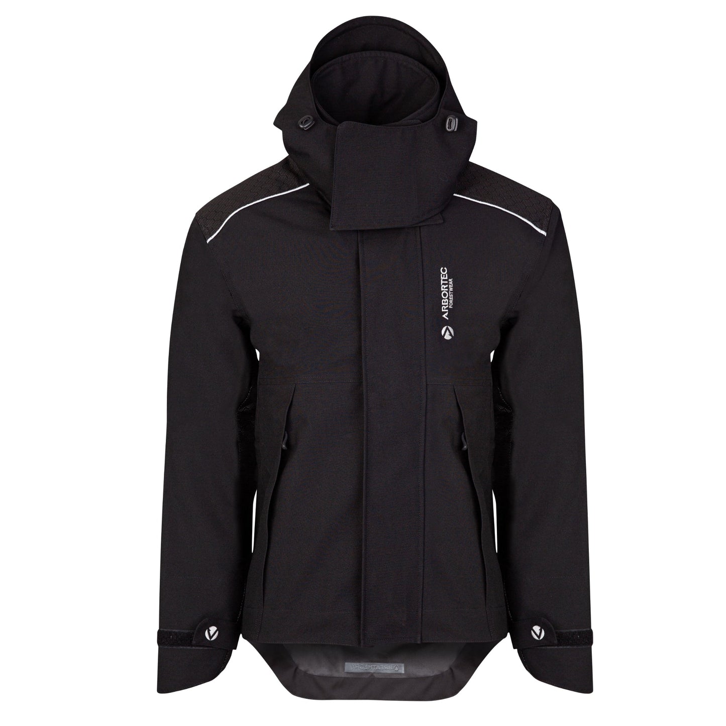 AT4480 - Heavy Duty Full Zip Waterproof Jacket - Black - Treehog