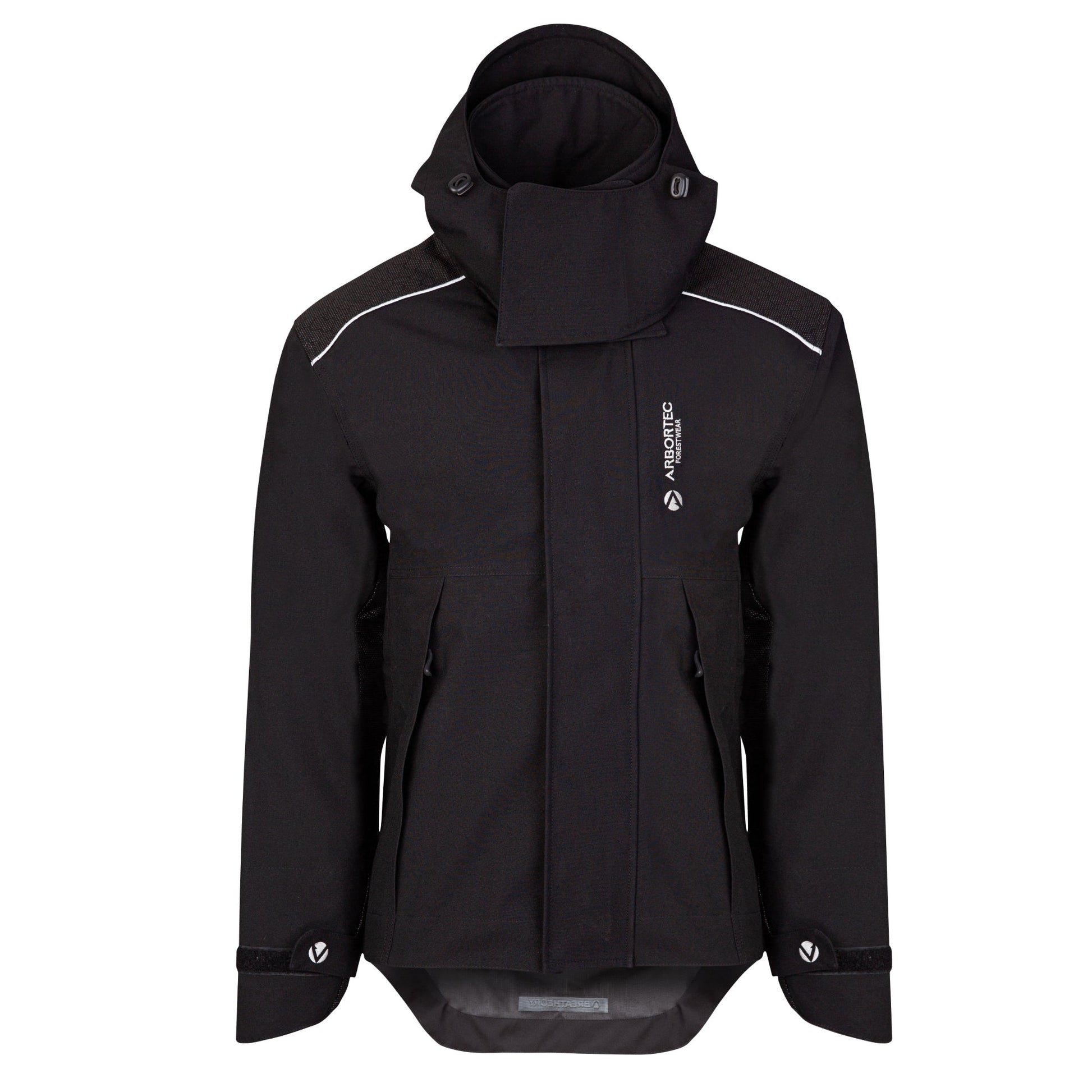 AT4480 - Heavy Duty Full Zip Waterproof Jacket - Black - Treehog