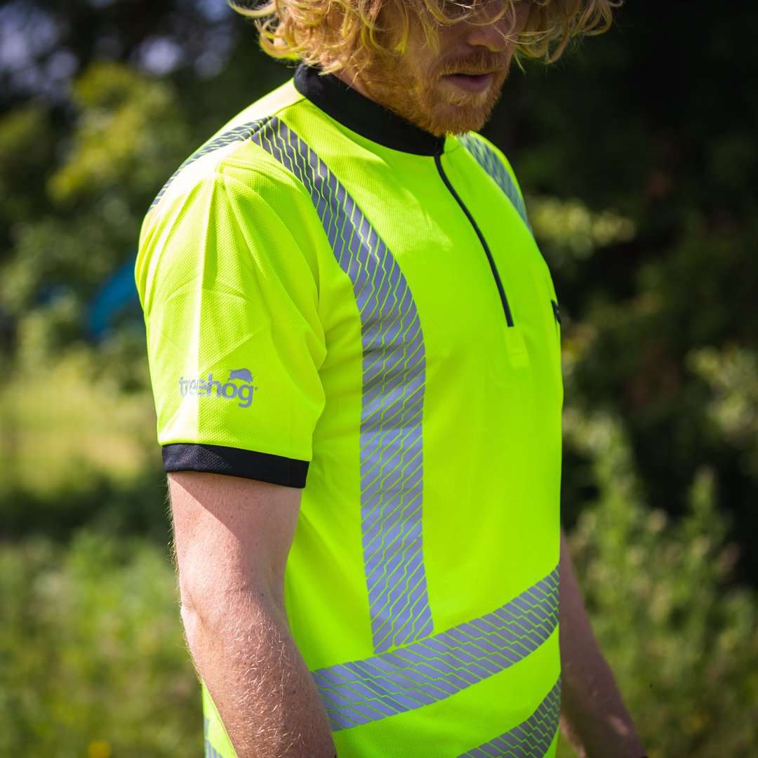 THHV2000 Short Sleeve T-Shirt Hi-Vis Yellow Treehog - Treehog