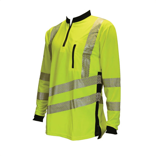 THHV2010 Long Sleeve T-Shirt Hi-Vis Yellow Treehog - Treehog