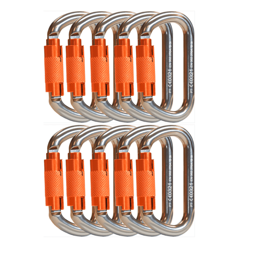 THK0006 Karabiner HMS Aluminium Pack 10 - Treehog